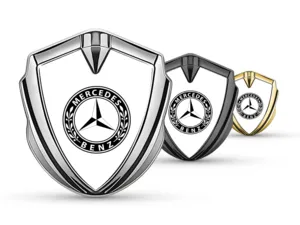 Mercedes Emblème Métal Insigne Pro Design Bord Acier Inoxydable